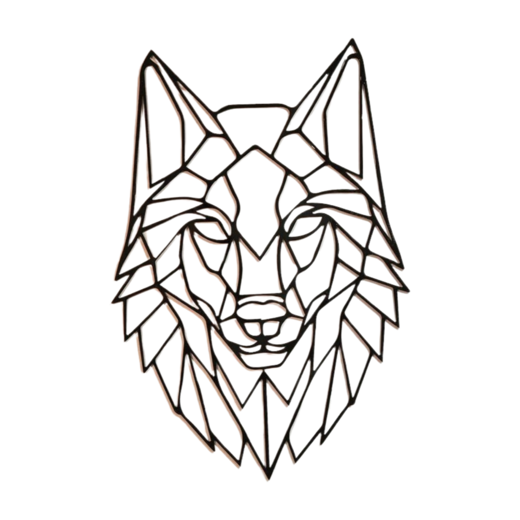 Wilk geometryczny na ścianę