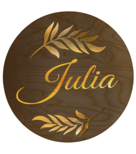 Lampka nocna z imieniem okrągła