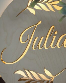 Lampka nocna z imieniem okrągła