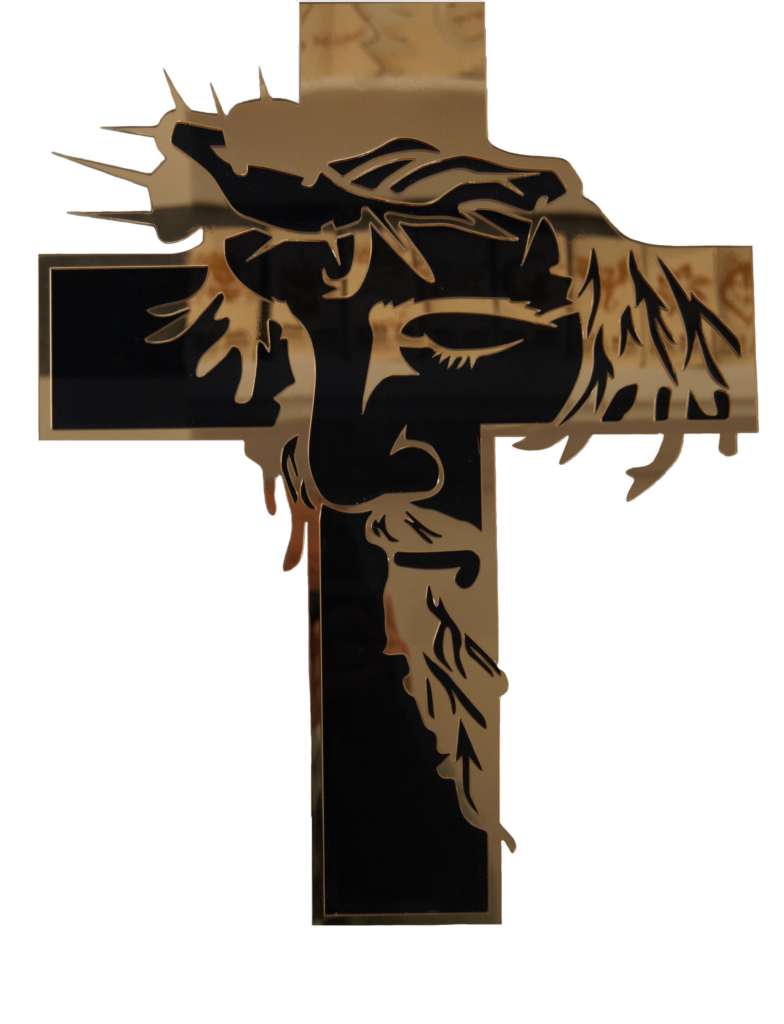 Akrylowy krzyż z Jezusem