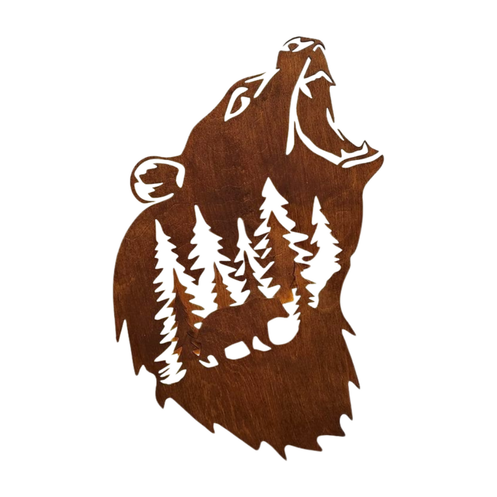 Drewniana lampka Niedźwiedź