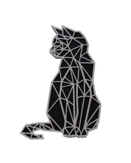 Kot Geometryczny obraz na ścianę.