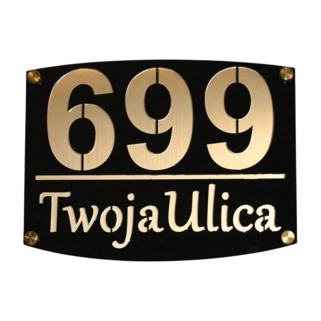 Tabliczka adresowa Elegance Gold