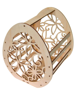 Drewniany koszyczek wielkanocny – Ażurowy