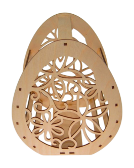 Drewniany koszyczek wielkanocny – Ażurowy