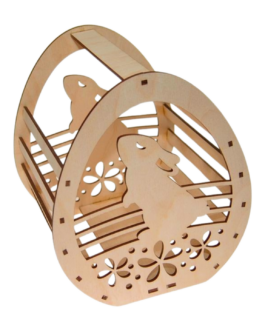 Drewniany koszyczek wielkanocny Zajączek