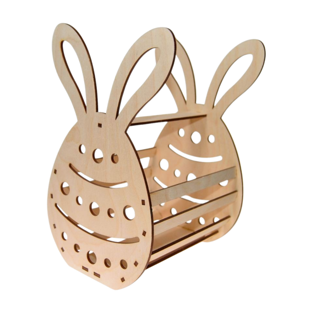 Drewniany koszyczek wielkanocny Jajko