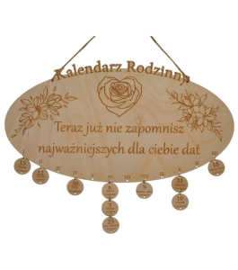 Kalendarz Rodzinny owalny
