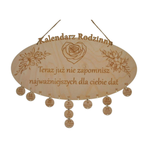 Kalendarz Rodzinny owalny