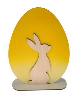 Jajko stojące z zającem 3D