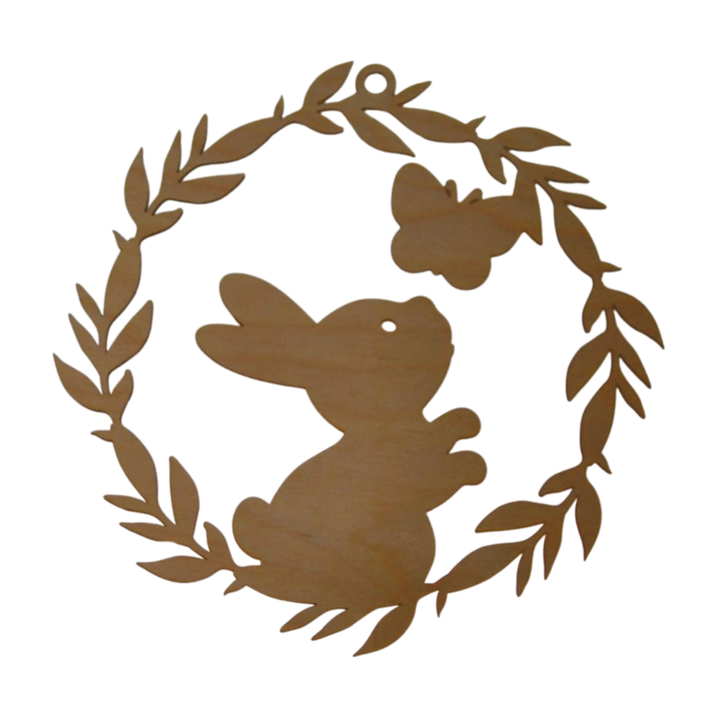 Wianek do powieszenia zajączek i motyl