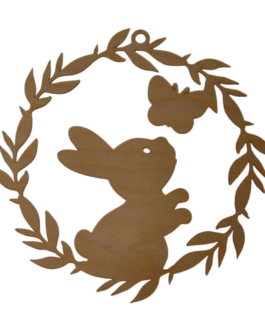 Wianek do powieszenia zajączek i motyl